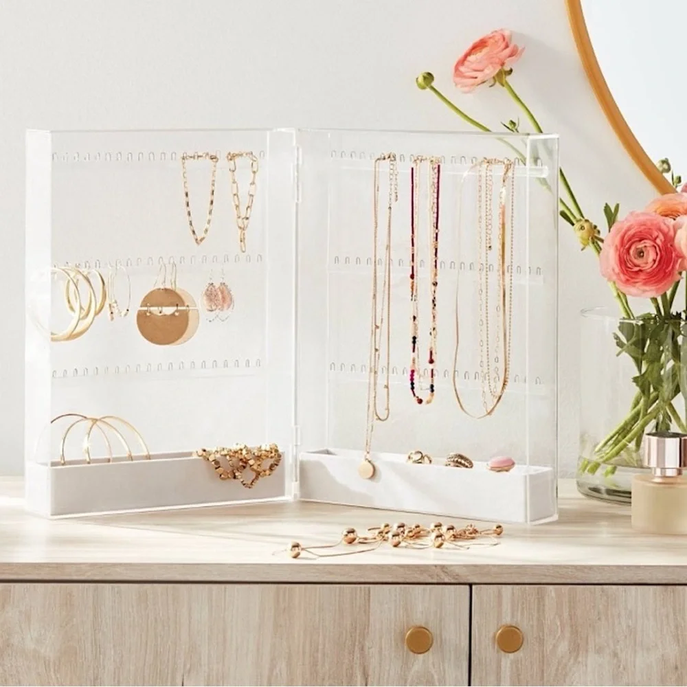 New Brightroom Folding Accessory Organizer Storage Necklace & Earring Jewelry